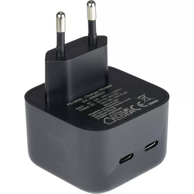 Cargador para smartphone Inter-Tech PD-2036, negro, AC, interior