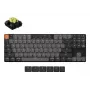 Teclado mecánico Keychron K1X-A4 80 % QWERTY inglés, USB + Bluetooth, 87 teclas, retroiluminación LED, gris