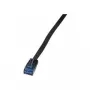 LogiLink - Cable de conexión - RJ-45 (macho) a RJ-45 (macho) - 7,5 m - UTP - CAT 5e - moldeado - negro (CP0138B)