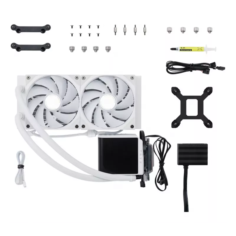 Kit de refrigeración líquida para procesador TRYX PANORAMA ARGB 240 12 cm blanco 1 ud.