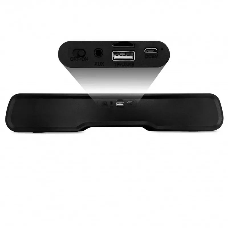 Altavoz MEDIA‑TECH Phantom MT3180 barra de sonido 450W RMS, 80W con batería, Bluetooth, con cable e inalámbrico, negro