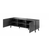 Mueble RTV ABETO 150x42x52 grafito/brillante