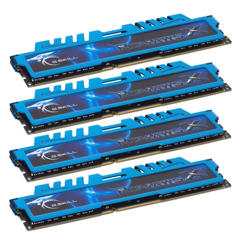 Kit de memoria G.SKILL RipjawsX F3-1600C9Q-32GXM (DDR3 DIMM; 4 x 8 GB; 1333 MHz; CL9)