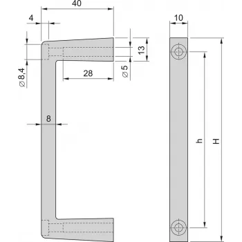 SCHROFF Asas frontales - ASAS FRONTALES 3HE MULTIPAC(2X) (20860258)