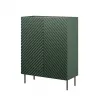 Estantería Cama Meble ONDA ONDA 98×45×127 cm verde, armario de pared de suelo