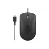 Ratón óptico con cable Lenovo GY51D20875 USB Type-C, ambidiestro, 2400 DPI, 4 botones, negro