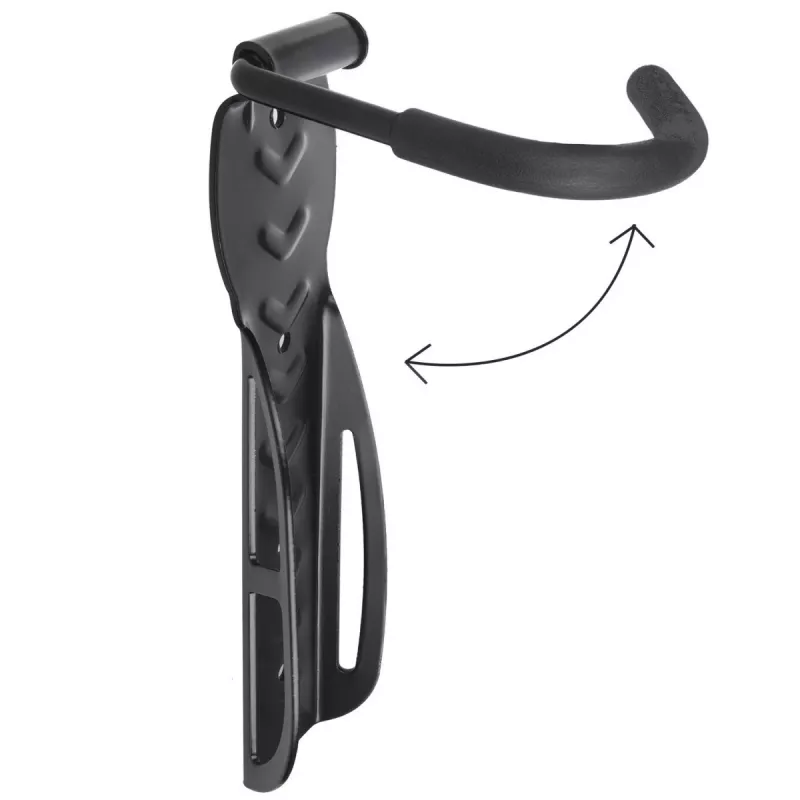 Soporte de bicicleta de pared MACLEAN MC-432, soporte vertical para bicicleta, ancho ajustable, carga máx. 30 kg, negro