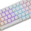 Teclado mecánico gaming White Shark Wakizashi WAKIZASHI-2-US-W-BLUE — distribución US, switches azules