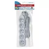 Regleta de enchufes ESPERANZA ELK207W — cable de 1,5 m, 5 tomas tipo E, interior, 220–250 V