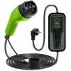 Cargador móvil para coche eléctrico Qoltec 52465 2 en 1 Type 2 con regulación | 3,5 kW | 230 V | LCD | portátil | wallbox | 5 m