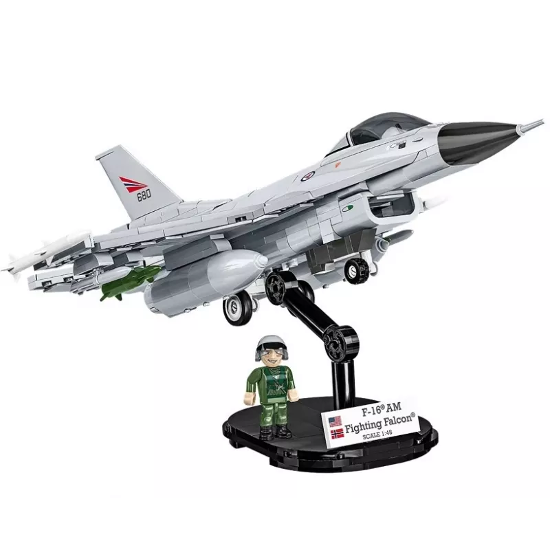 Set de construcción Cobi F-16AM Fighting Falcon, 495 piezas, maqueta a escala