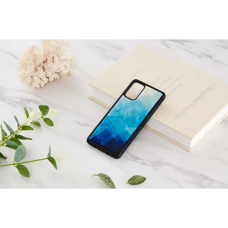 Funda protectora iKins para Samsung Galaxy S20+ — acabado blue lake negro