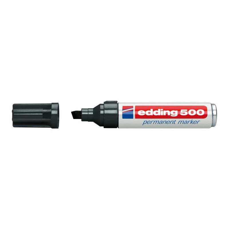 Rotulador permanente Edding 500 Negro 10 UDS
