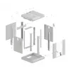 Armario de montaje en pared Lanberg WF11-3306-10S 6U 30 kg gris
