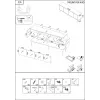 Mueble TV cama meble Cama 4D MOUNTAIN 2040×400×550 mm negro + dorado tablero de partículas superficie superior