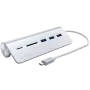 Satechi Type-C Hub USB y lector de tarjetas de aluminio, plata, ST-TCHCRS