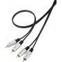 Cable de conexión de audio SpeaKa Professional SP-7870144 RCA [2x conector macho RCA - 2x conector macho RCA] 1,00 m negro funda SuperSoft, contactos de conector dorados (SP-7870144)