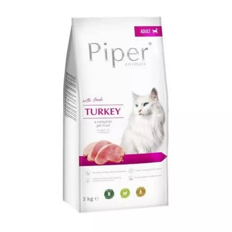 Dolina Noteci Piper Animals con pavo pienso seco para gatos 3 kg