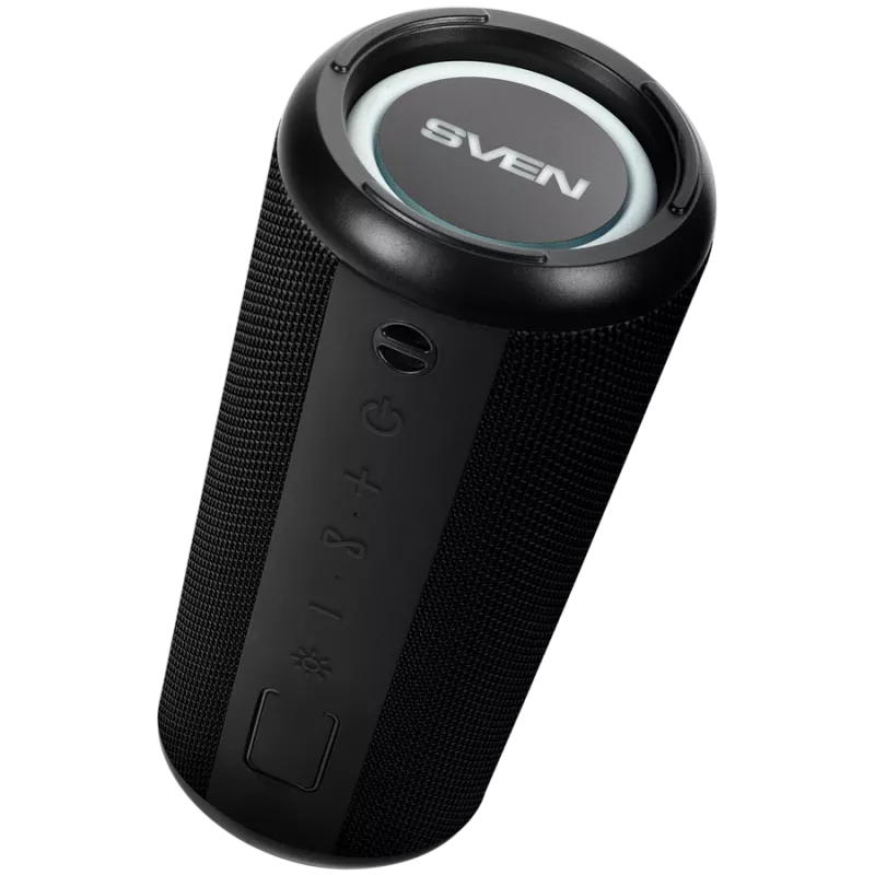 Altavoz SVEN PS-315, negro, potencia de salida 2x10W (RMS), resistente al agua (IPx6), TWS, Bluetooth, USB, microSD, batería de litio