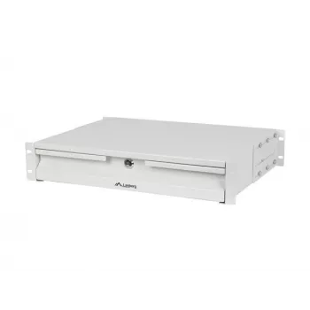 CAJÓN PARA RACK 19 2U 360MM GRIS LANBERG (2U/483X360MM CAPACIDAD DE CARGA HASTA 90KG, MONTAJE DE 4 PUNTOS)