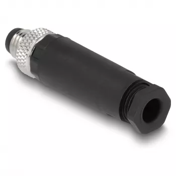 Conector DeLOCK M8 codificación A 4 polos conector macho conexión por tornillo negro