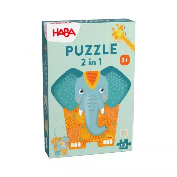 Puzle 2 en 1 elefante
