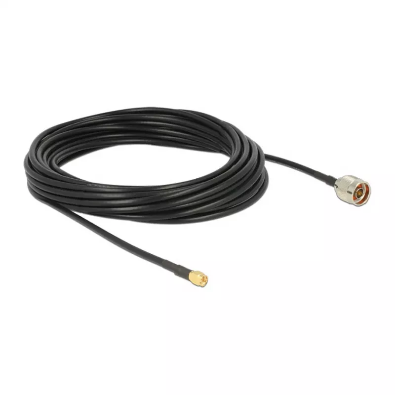 Cable coaxial DeLOCK 89466 10 m conector N macho conector SMA macho negro