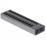 DeLOCK hub externo USB 5 Gbit/s con 13 puertos + interruptor, USB 3.2 Gen 1 (3.1 Gen 1) Type-B, USB 3.2 Gen 1 (3.1 Gen 1) Type-A, 5000 Mbit/s, gris, aluminio, 1 m
