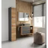 Top E Shop S33 armario de almacenaje para baño, antracita/Artisan, roble