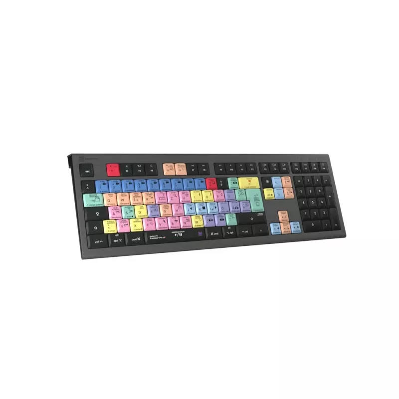 Logickeyboard Adobe Premiere Pro CC Astra 2 teclado universal USB QWERTZ alemán gris