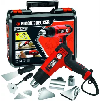 Pistola de aire caliente Black & Decker KX2200K-QS — 2000 W, 720 L/min, hasta 645 °C, empuñadura de pistola, 900 g