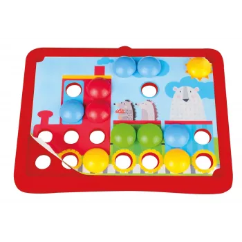 Lena My First Mozaic Traffic modelo 35633 – Set de mosaico educativo con tablero de clavijas para motivos de vehículos