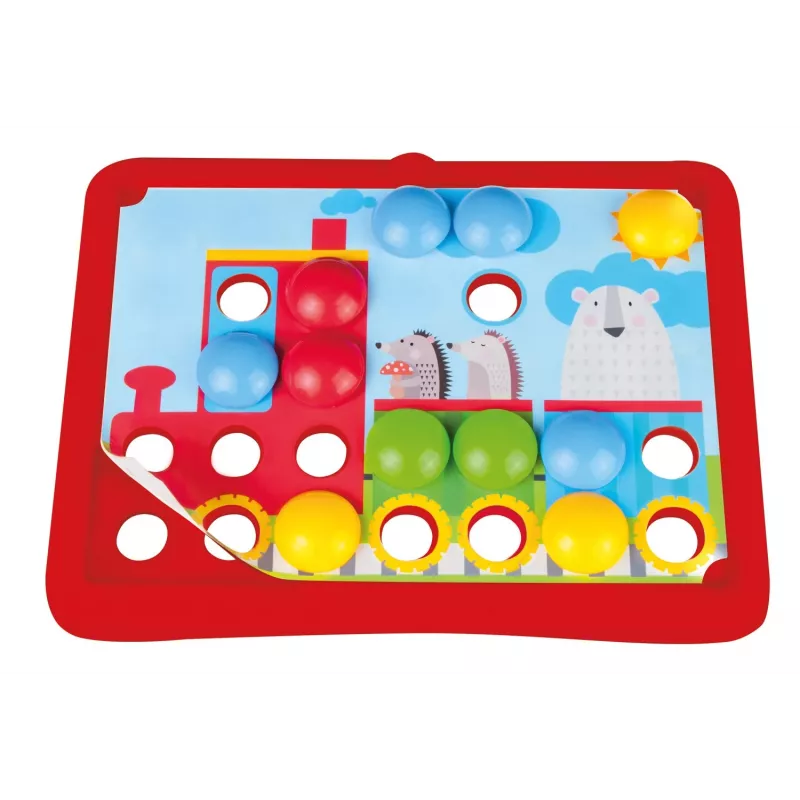 Lena My First Mozaic Traffic modelo 35633 – Set de mosaico educativo con tablero de clavijas para motivos de vehículos