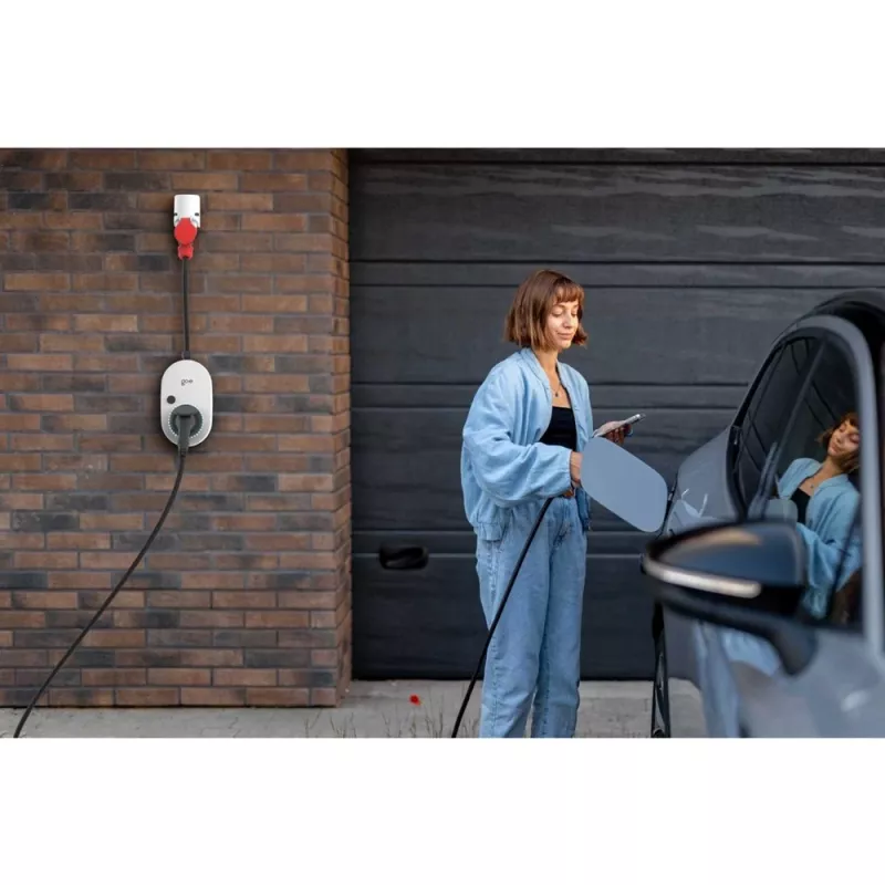 Cargador Gemini flex 2.0, 22 kW (32A trifásico), wallbox blanco/negro, cargador móvil, 4G/LTE