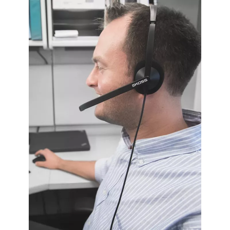 Koss CS200i headset con cable de diadema oficina/call center negro