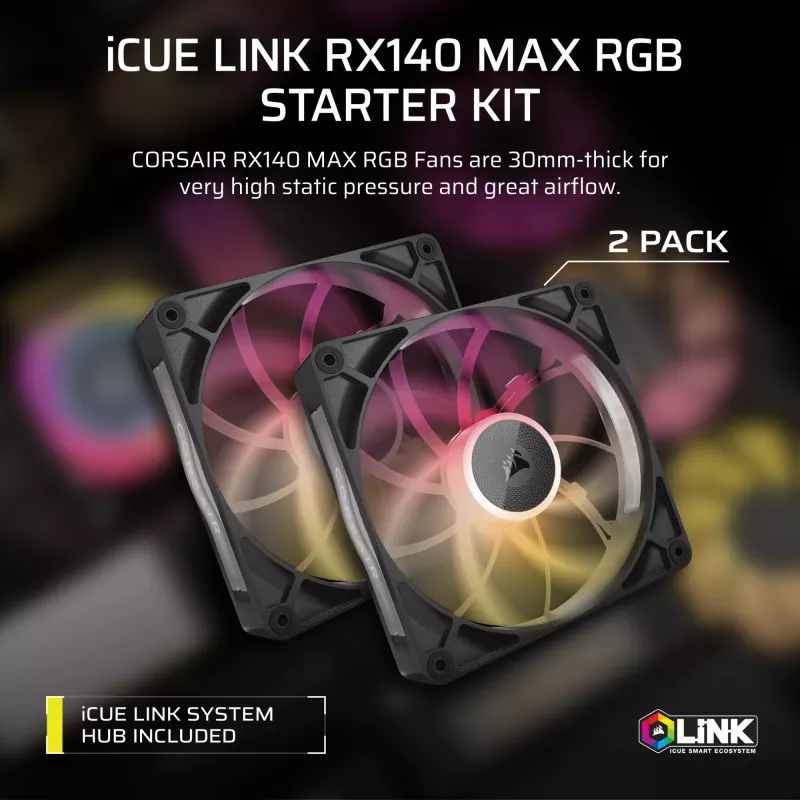 Ventilador Corsair iCUE LINK RX140 MAX RGB