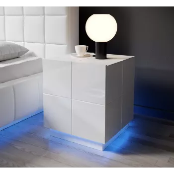 Mesita de noche Cama REJA azul claro
