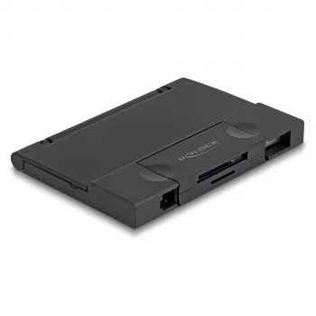Lector de tarjetas DeLOCK 91014 USB 3.2 Gen 1 Type-A/Type-C negro MicroSD SD
