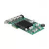 Tarjeta de red DELOCK PCI Express x4 Gigabit LAN 4xRJ45 PoE+