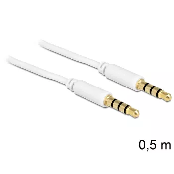 Cable de audio 3,5mm DeLOCK 83439 0,5m blanco