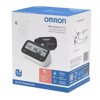 Monitor de tensión arterial de brazo OMRON M4 Connect Afib