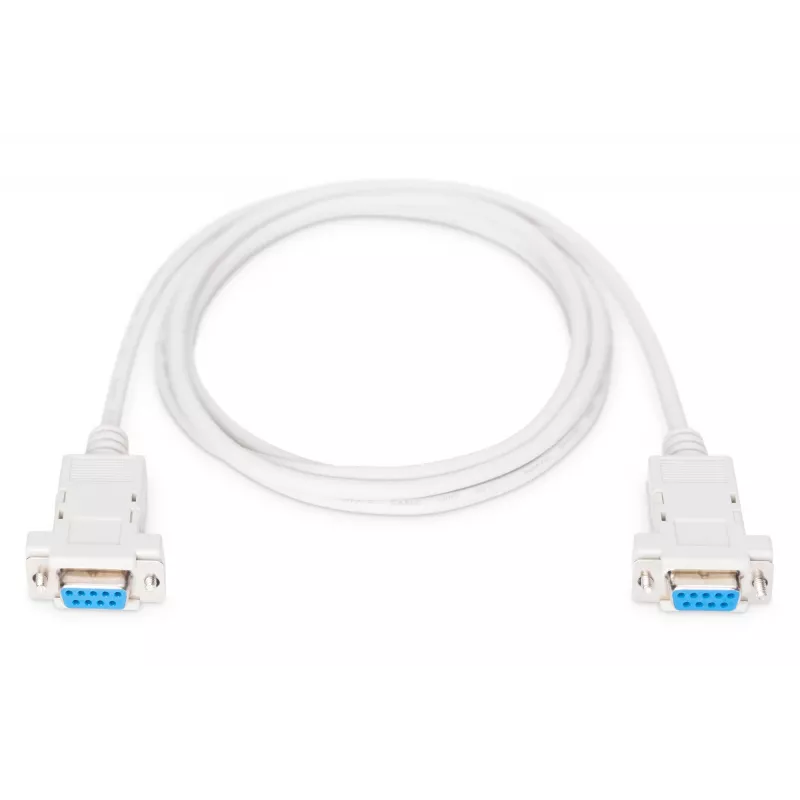 Cable de conexión módem nulo Assmann. D-Sub9 H/H. 1,8 m. Carcasa de clip. beige (AK-610100-018-E)