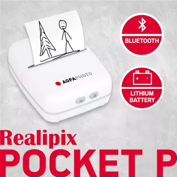 Impresora AgfaPhoto Realpix Pocket P térmica blanca