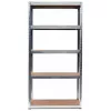 Topeshop Estantería de almacenamiento G9030 Estantería para herramientas de jardín, independiente, acero galvanizado, MDF