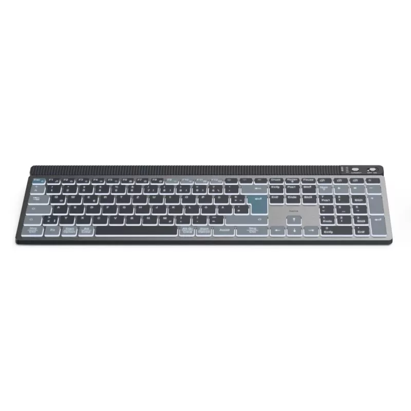 Conjunto de teclado y ratón inalámbrico multidispositivo HAMA WKM-750 — negro, conectividad inalámbrica