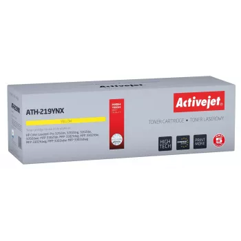 Tóner ActiveJet ATH-219YNX compatible amarillo para HP, 2500 páginas, envase individual, capacidad estándar