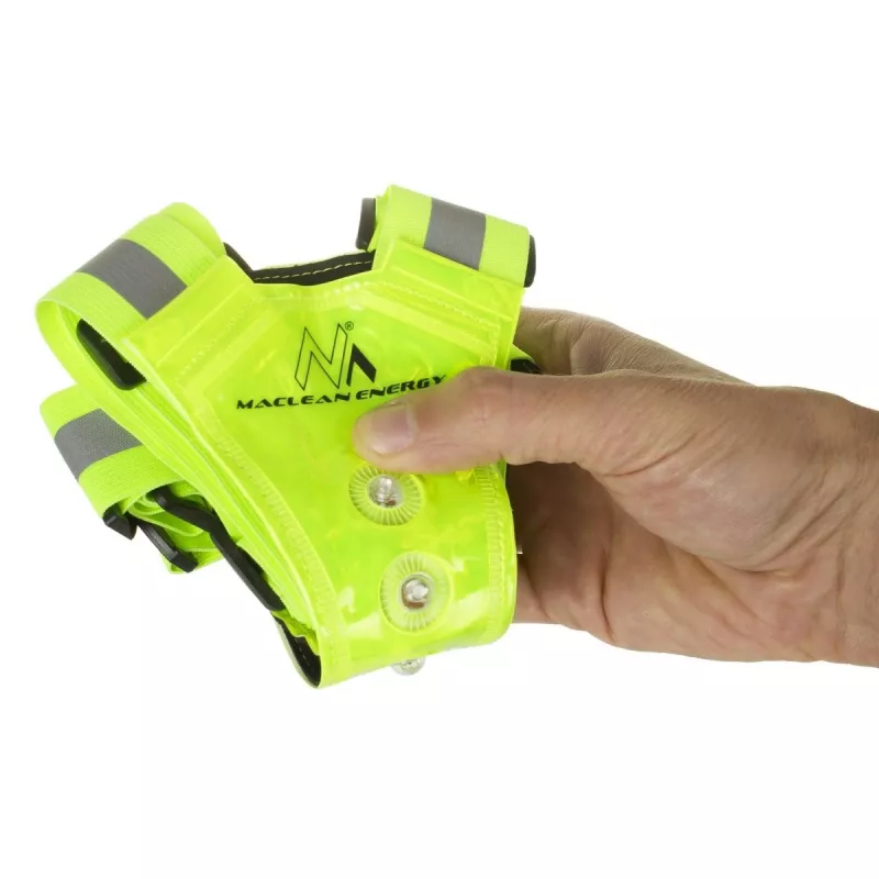 Chaleco reflectante LED de seguridad MACLEAN MCE425 – visibilidad 360°, talla ajustable