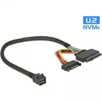 Cable SAS DeLOCK 84823 0,3 m negro