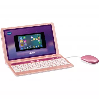 VTech Genio portátil de aprendizaje rosa — portátil de aprendizaje infantil, dispositivo interactivo de aprendizaje y juego
