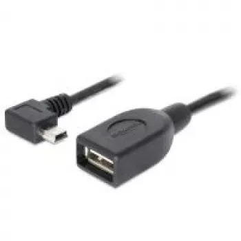 Delock Cable OTG USB 2.0 Mini-USB B acodado a USB-A hembra 0,5 m